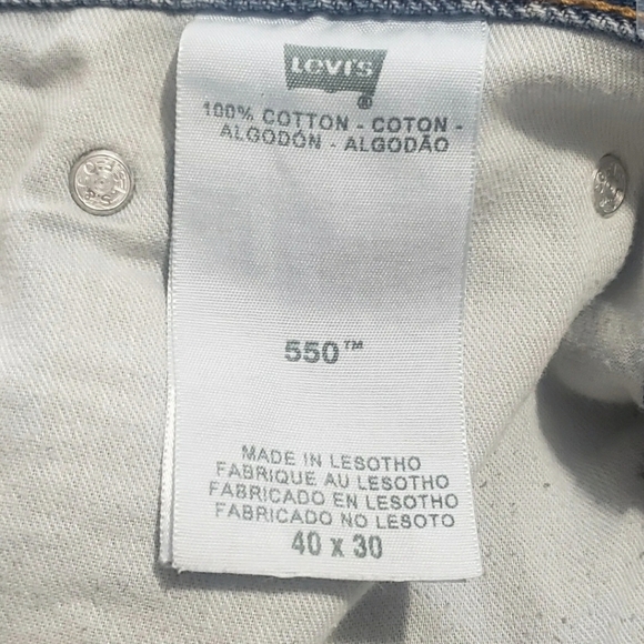 Levi's 550 Relaxed Fit Men's Mid Rise Light Wash  Denim Blue Jean's Size 40x30 - Picture 11 of 12